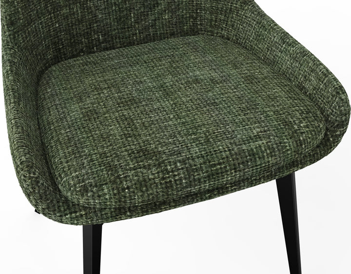 CEO 180 Degree Return Swivel Upholstered Dining Chair in Olive – view 7