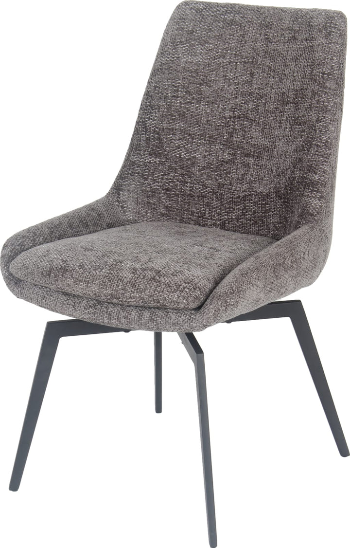 CEO 180 Degree Return Swivel Upholstered Dining Chair in Oyster – view 3
