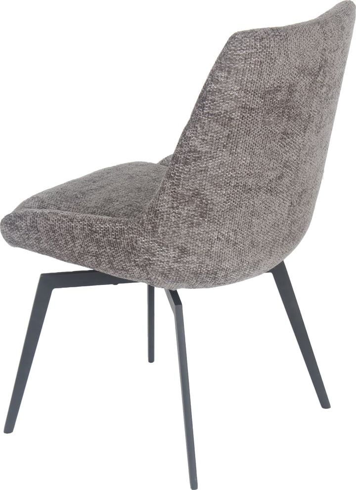 CEO 180 Degree Return Swivel Upholstered Dining Chair in Oyster – view 4