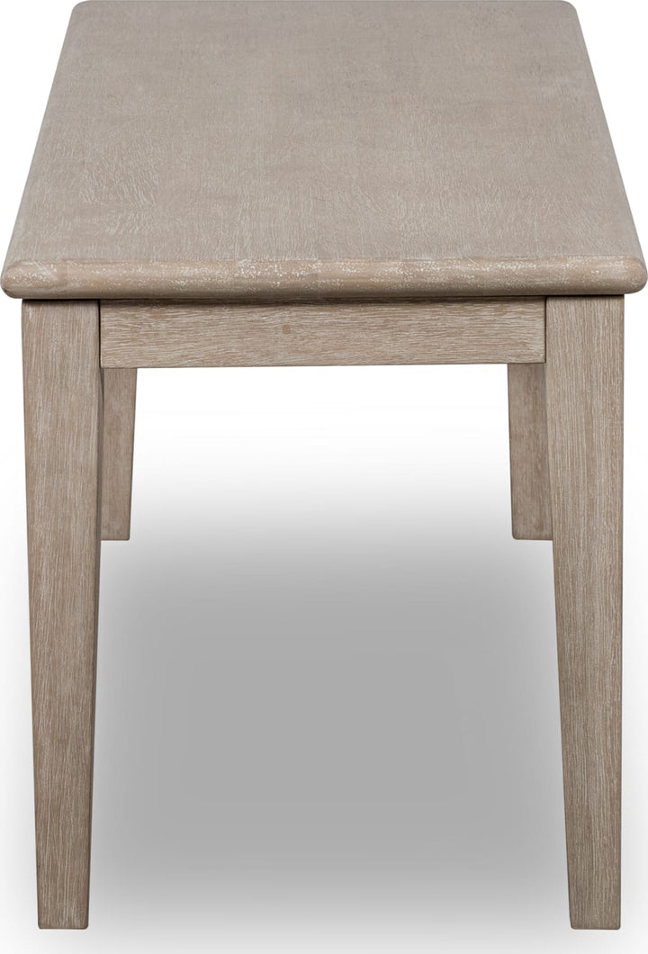 Camden Oak Wood Bench in Chai – view 3