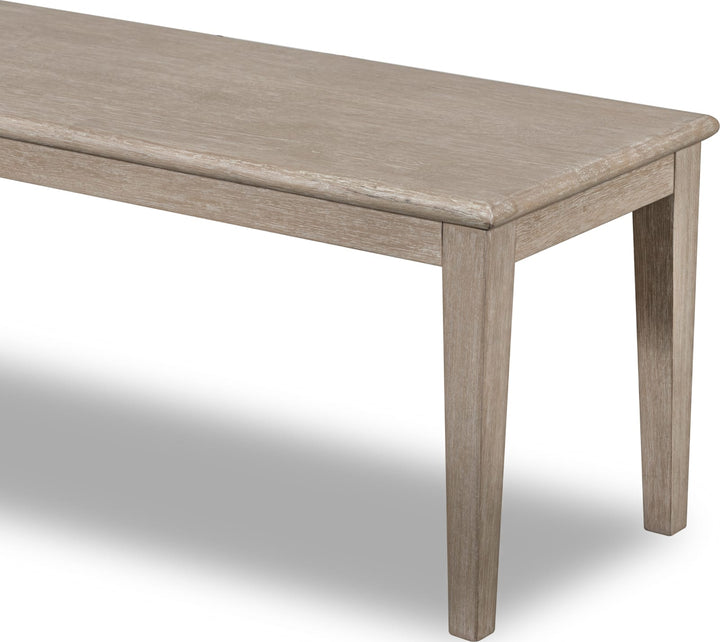 Camden Oak Wood Bench in Chai – view 4