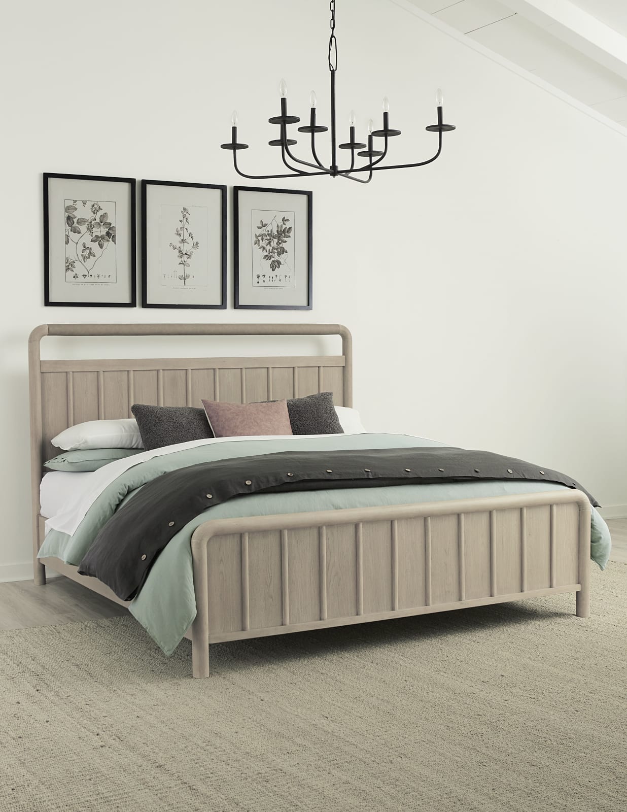 Camden Full-size Shiplap Oak Wood Platform Bed in Chai