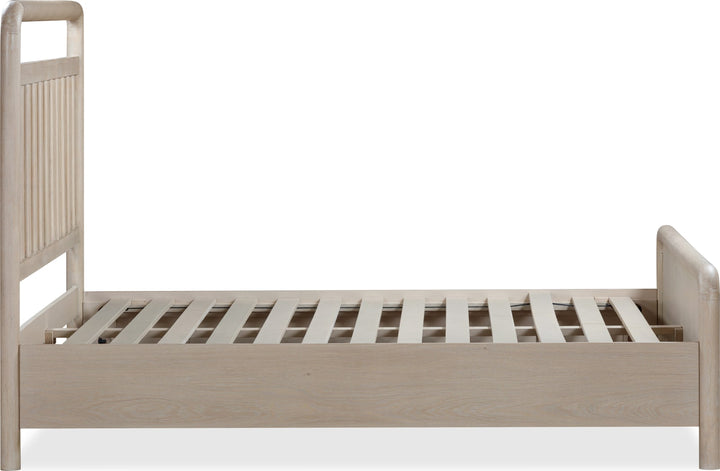 Camden King-size Shiplap Oak Wood Platform Bed in Chai – view 10