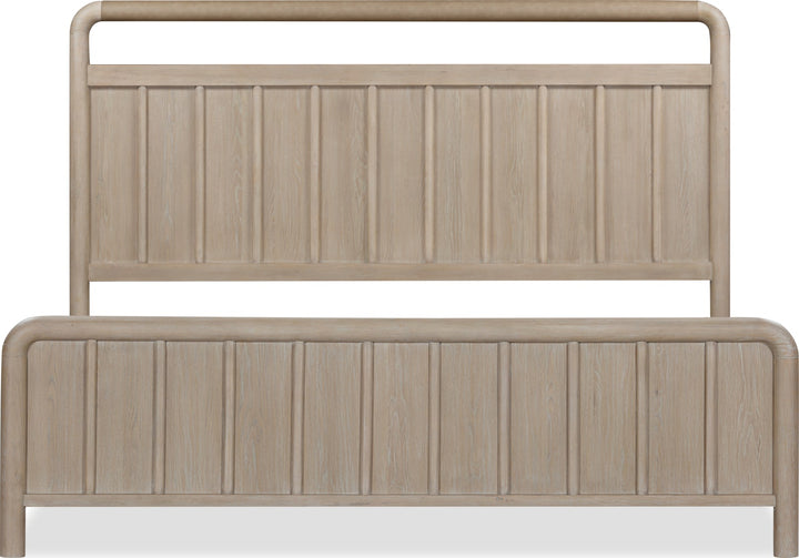 Camden Queen-size Shiplap Oak Wood Platform Bed in Chai – view 8