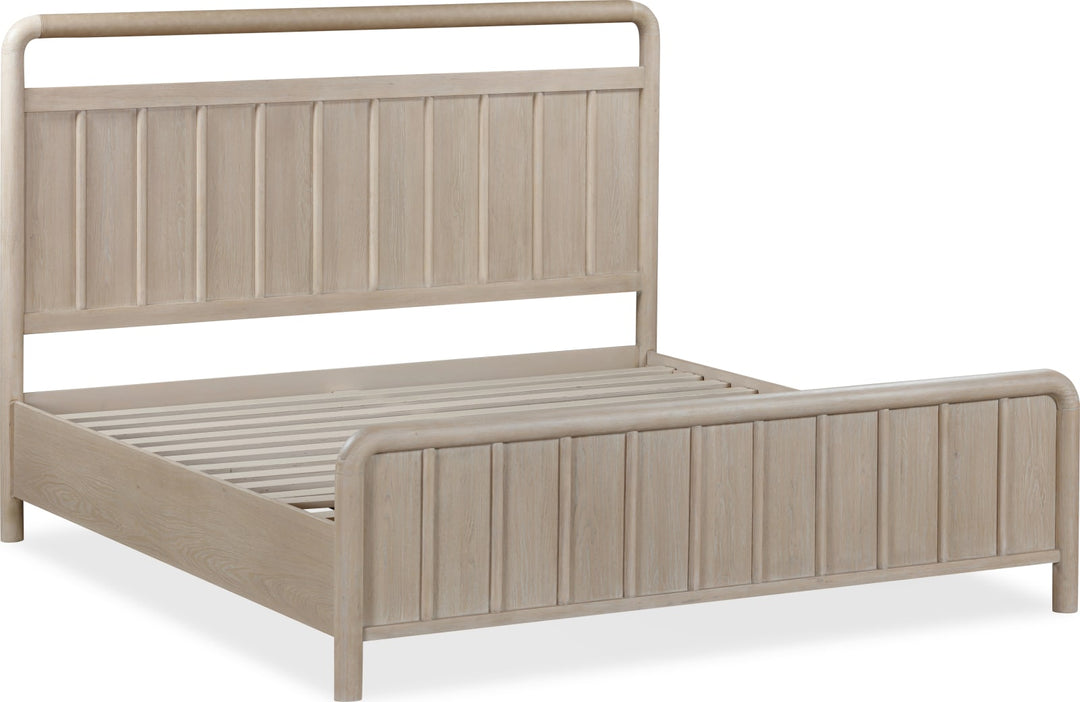 Camden Queen-size Shiplap Oak Wood Platform Bed in Chai – view 9