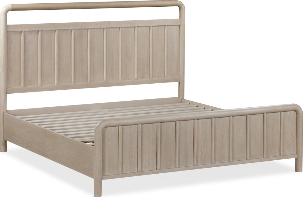 Camden California King-size Shiplap Oak Wood Platform Bed in Chai – view 9