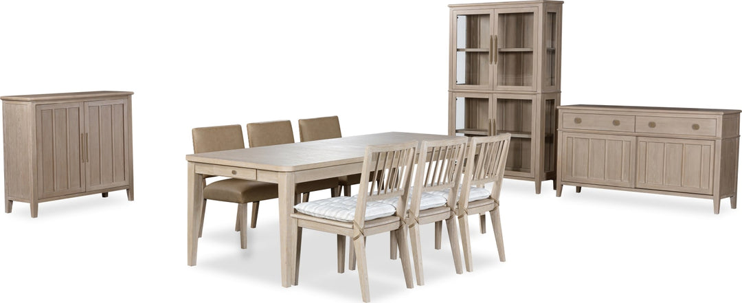 Camden Two Drawer Extendable Dining Table in Chai – view 9