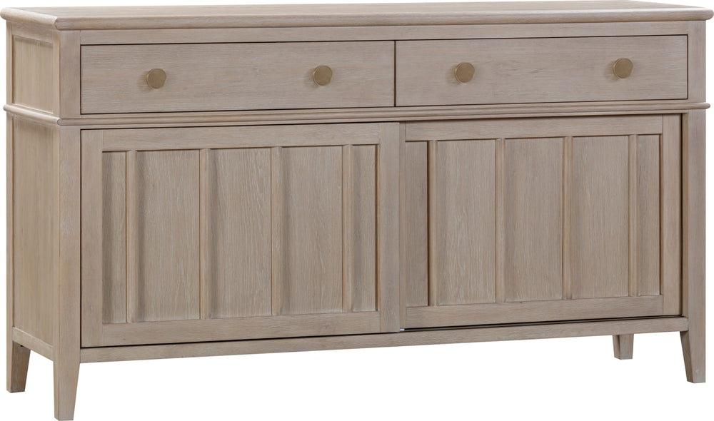 Camden Two Drawer Two Door Oak Wood Sideboard in Chai – view 4