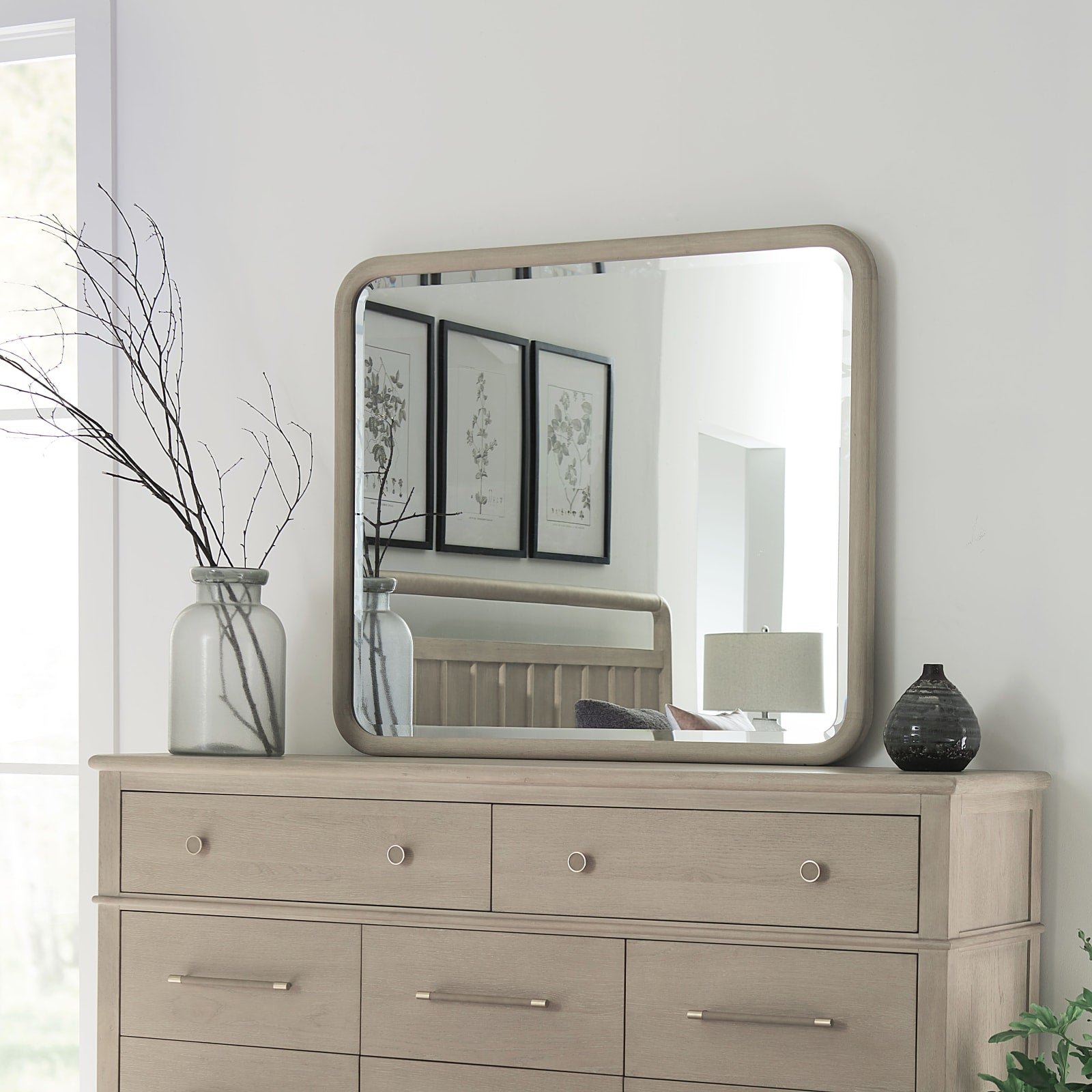 Camden Wall or Dresser Mirror in Chai – view 2