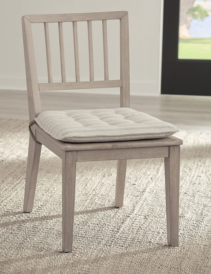 Camden Wood Dining Chair with Detachable Cushion in Chai and Oat