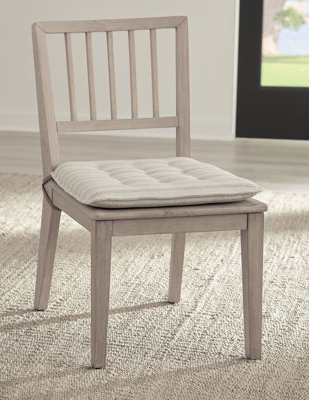 Camden Wood Dining Chair with Detachable Cushion in Chai and Oat