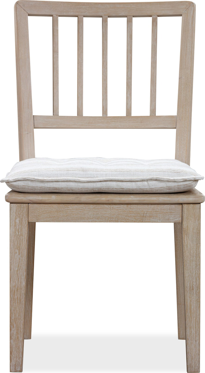 Camden Wood Dining Chair with Detachable Cushion in Chai and Oat – view 2