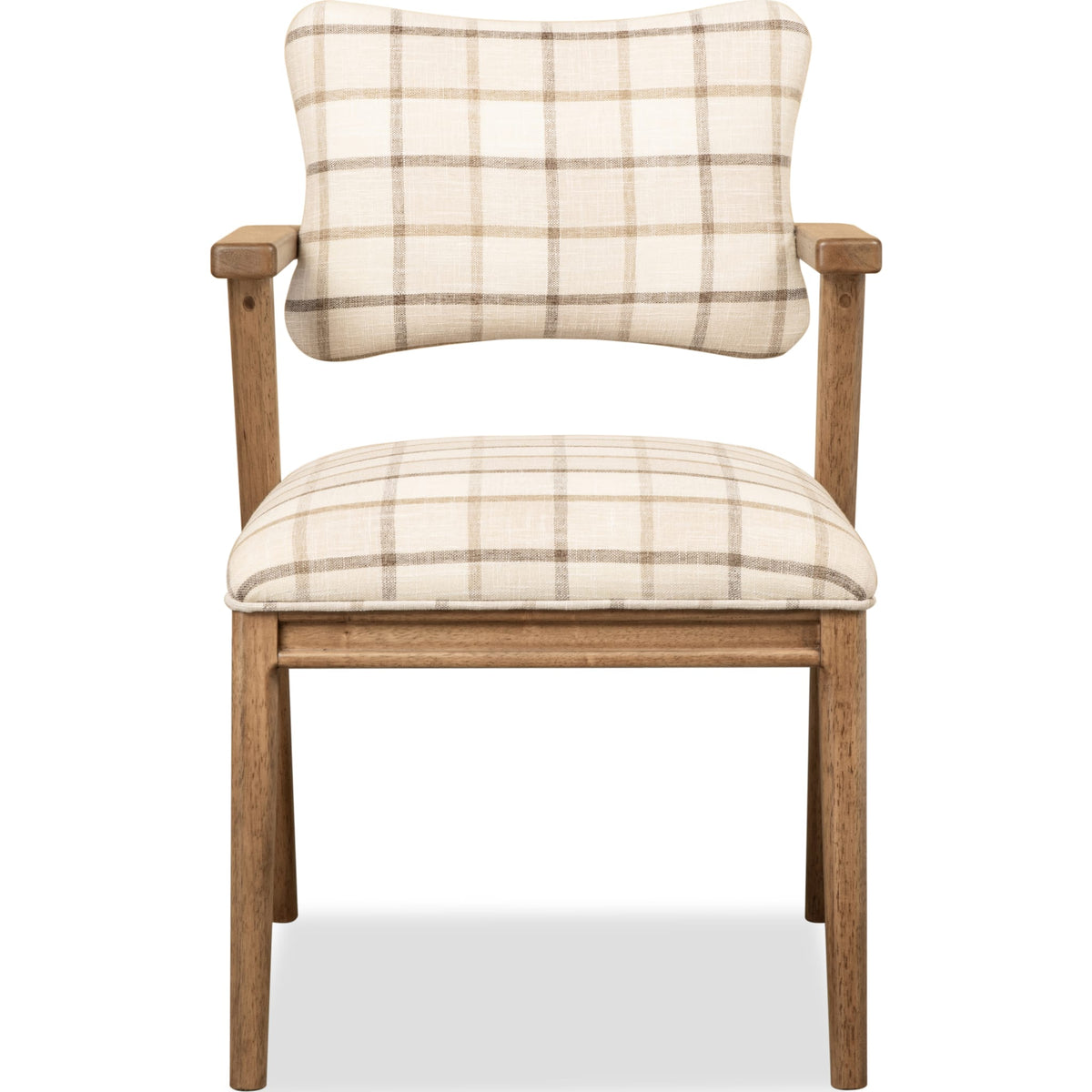 Carlisle Upholstered Dining Armchair in Picnic and Toffee Crunch