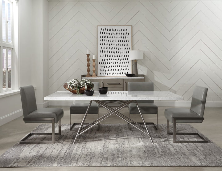 Coral Synthetic Leather Upholstered Dining Chair – view 2