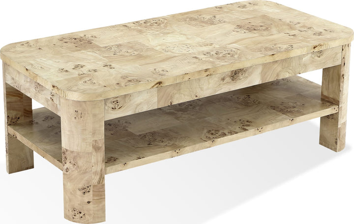 Cosmo Mappa Burl Coffee Table in Amber Kiss – view 4