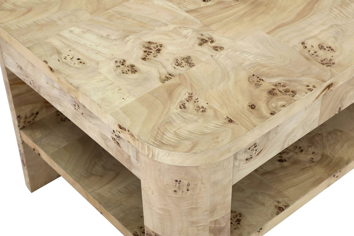 Cosmo Mappa Burl End Table in Amber Kiss – view 5
