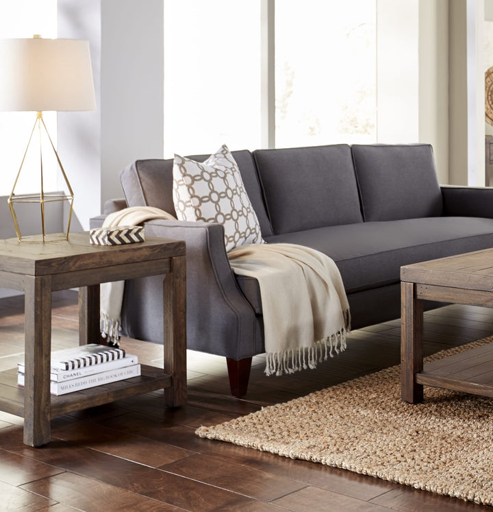 Craster Reclaimed Wood Square Side Table in Smoky Taupe – view 2