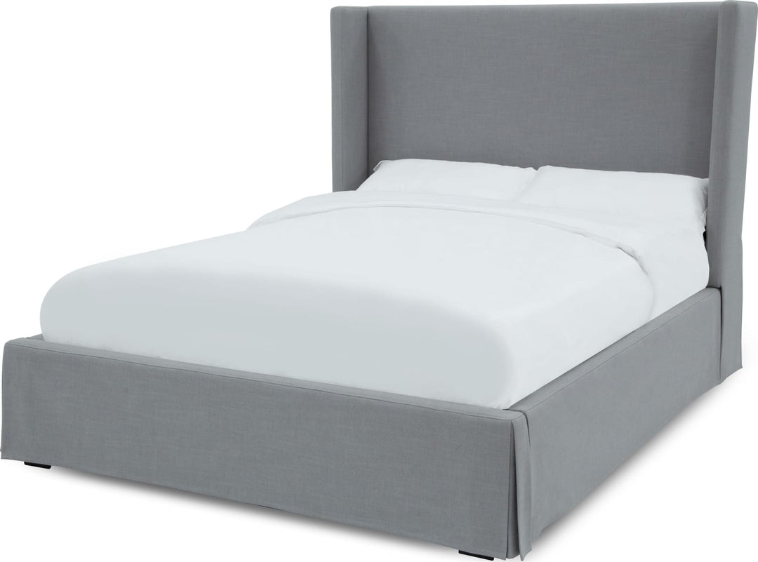 Cresta Full-Size Upholstered Skirted Panel Bed in Fog – view 4