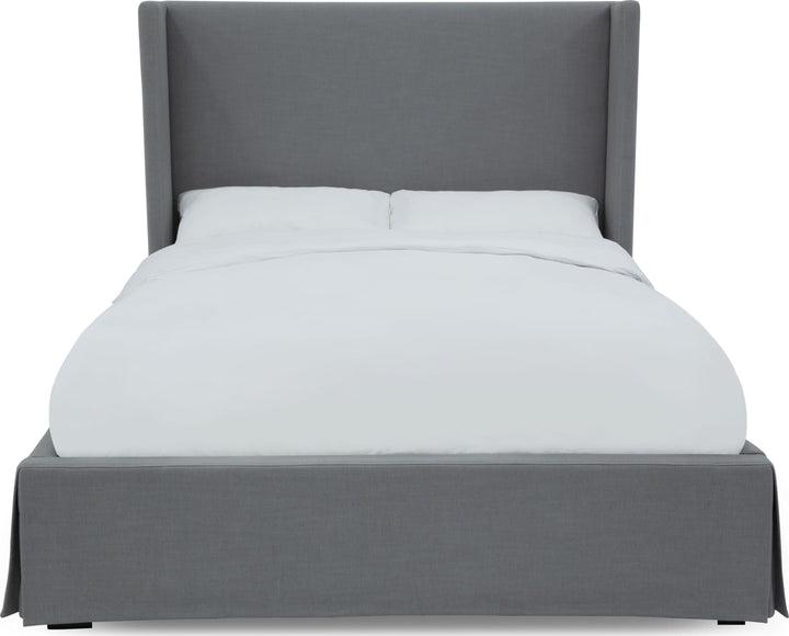 Cresta Full-Size Upholstered Skirted Panel Bed in Fog – view 5