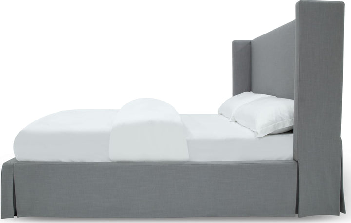Cresta Full-Size Upholstered Skirted Panel Bed in Fog – view 6