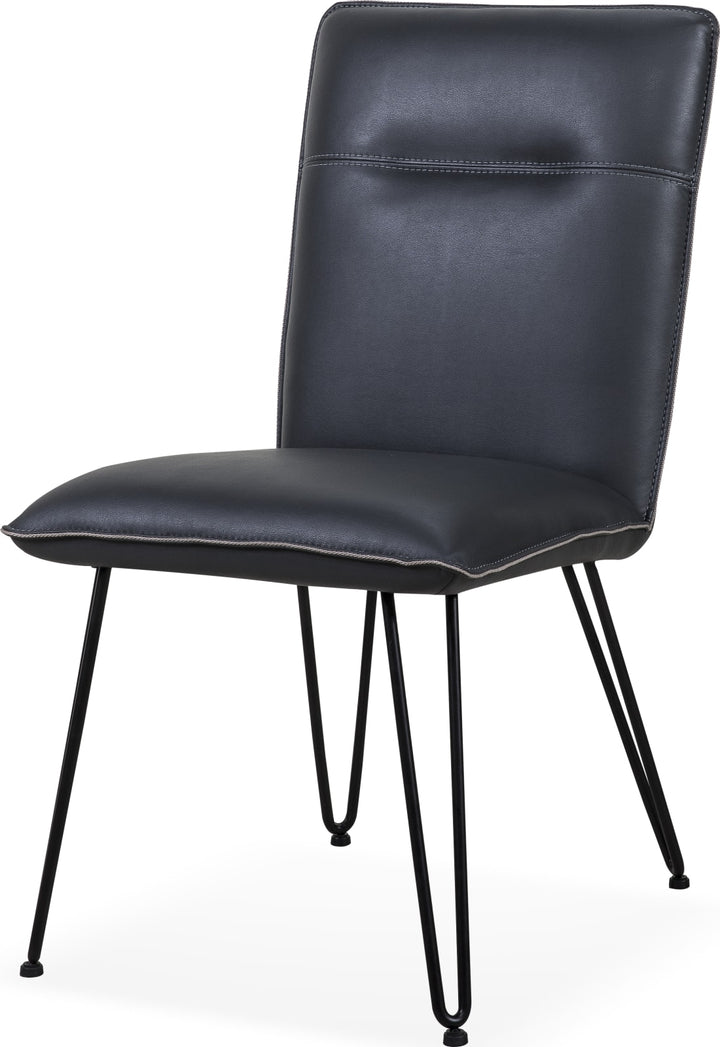 Demi Hairpin Leg Modern Dining Chair in Cobalt – view 4