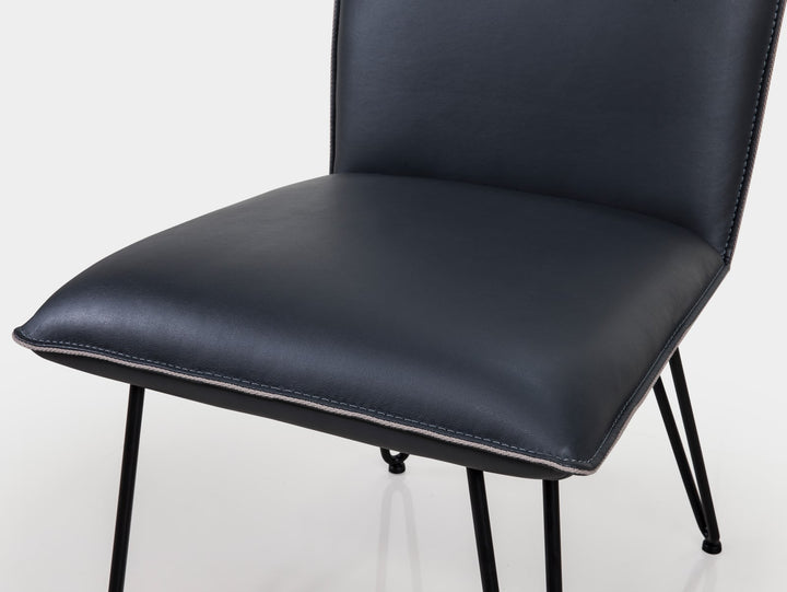 Demi Hairpin Leg Modern Dining Chair in Cobalt – view 6