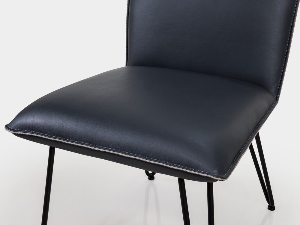Demi Hairpin Leg Modern Dining Chair in Cobalt – view 6