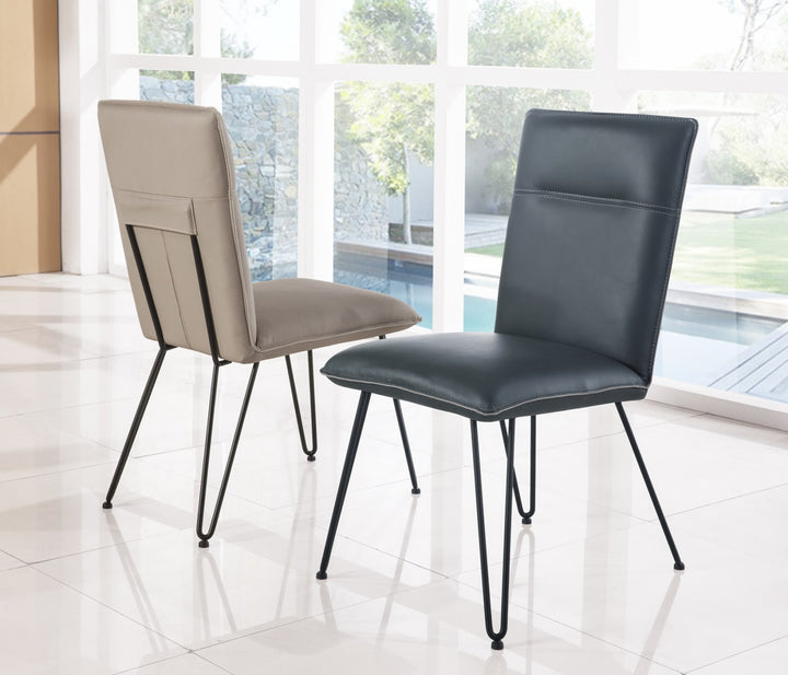 Demi Hairpin Leg Modern Dining Chair in Taupe
