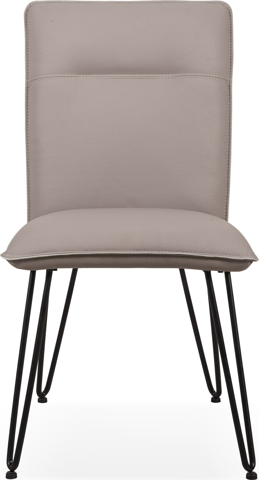 Demi Hairpin Leg Modern Dining Chair in Taupe – view 3