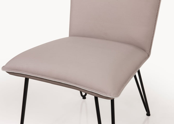 Demi Hairpin Leg Modern Dining Chair in Taupe – view 6