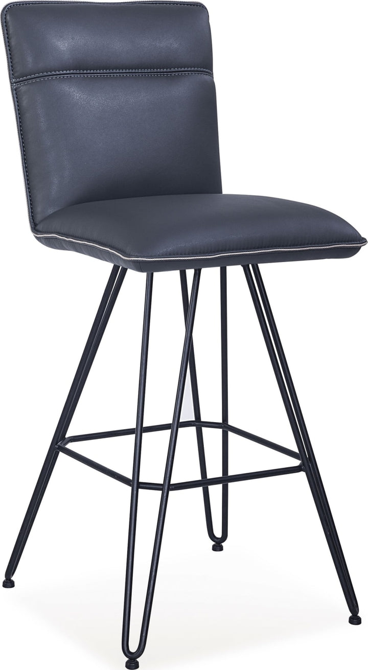 Demi Hairpin Leg Swivel Bar Stool in Cobalt – view 2