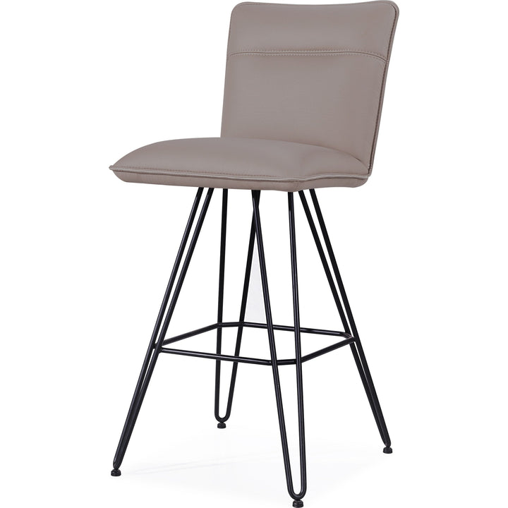 Demi Hairpin Leg Swivel Bar Stool in Taupe