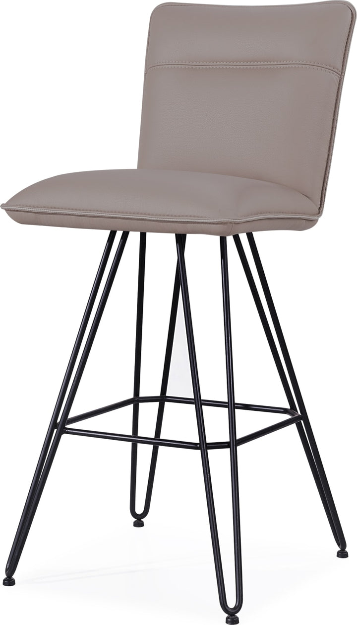 Demi Hairpin Leg Swivel Bar Stool in Taupe – view 2