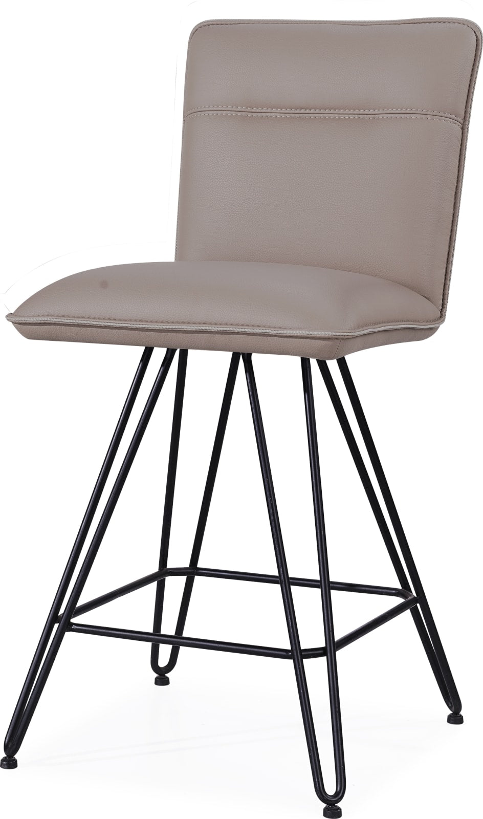 Demi Hairpin Leg Swivel Counter Stool in Taupe – view 2