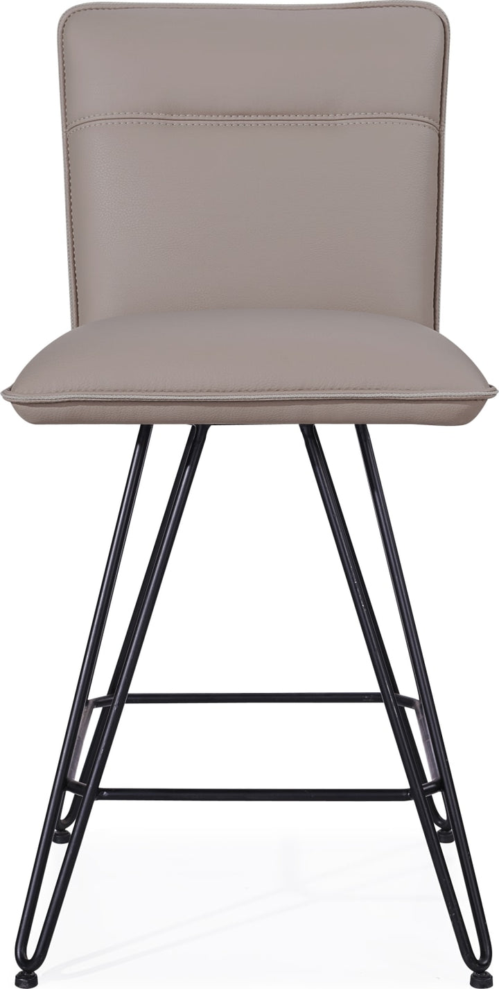 Demi Hairpin Leg Swivel Counter Stool in Taupe – view 3