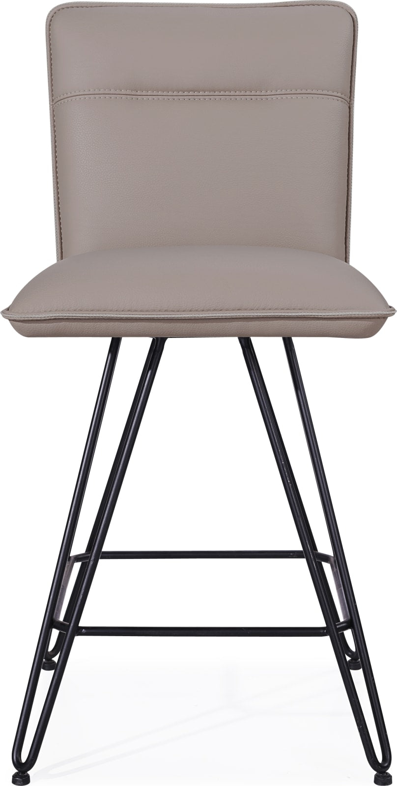 Demi Hairpin Leg Swivel Counter Stool in Taupe – view 3