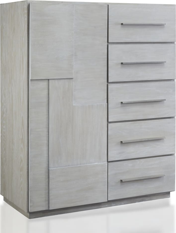 Destination Five Drawer One Door Sweater Chest in Cotton Grey (2024) – view 2