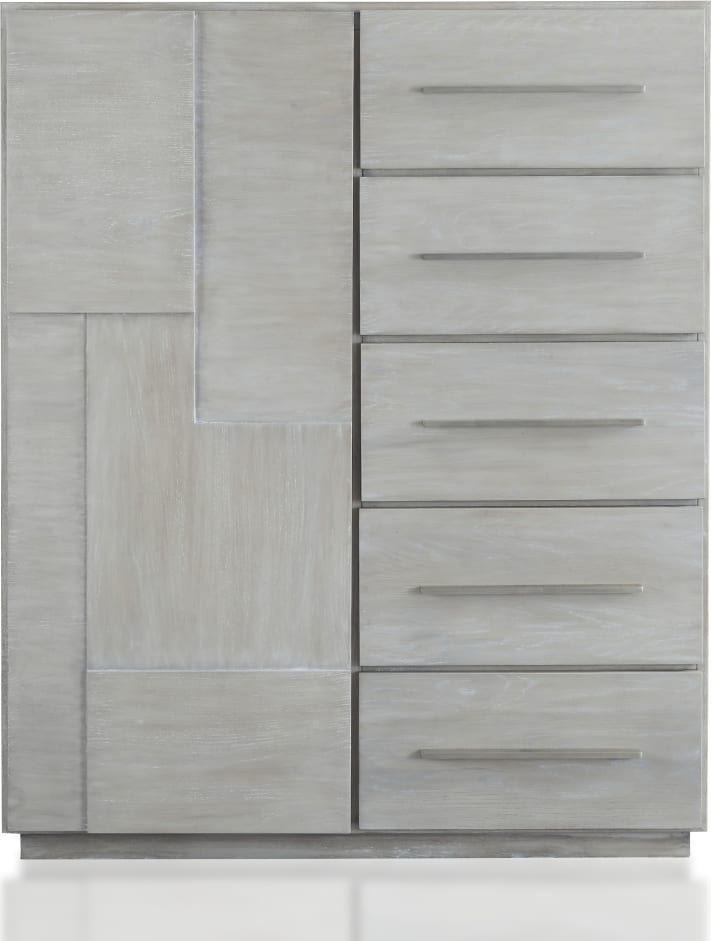Destination Five Drawer One Door Sweater Chest in Cotton Grey (2024) – view 3