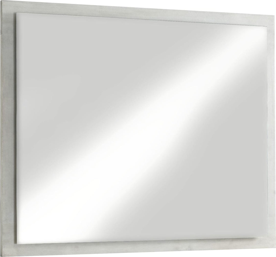 Destination Floating Glass Mirror in Cotton Grey – view 3