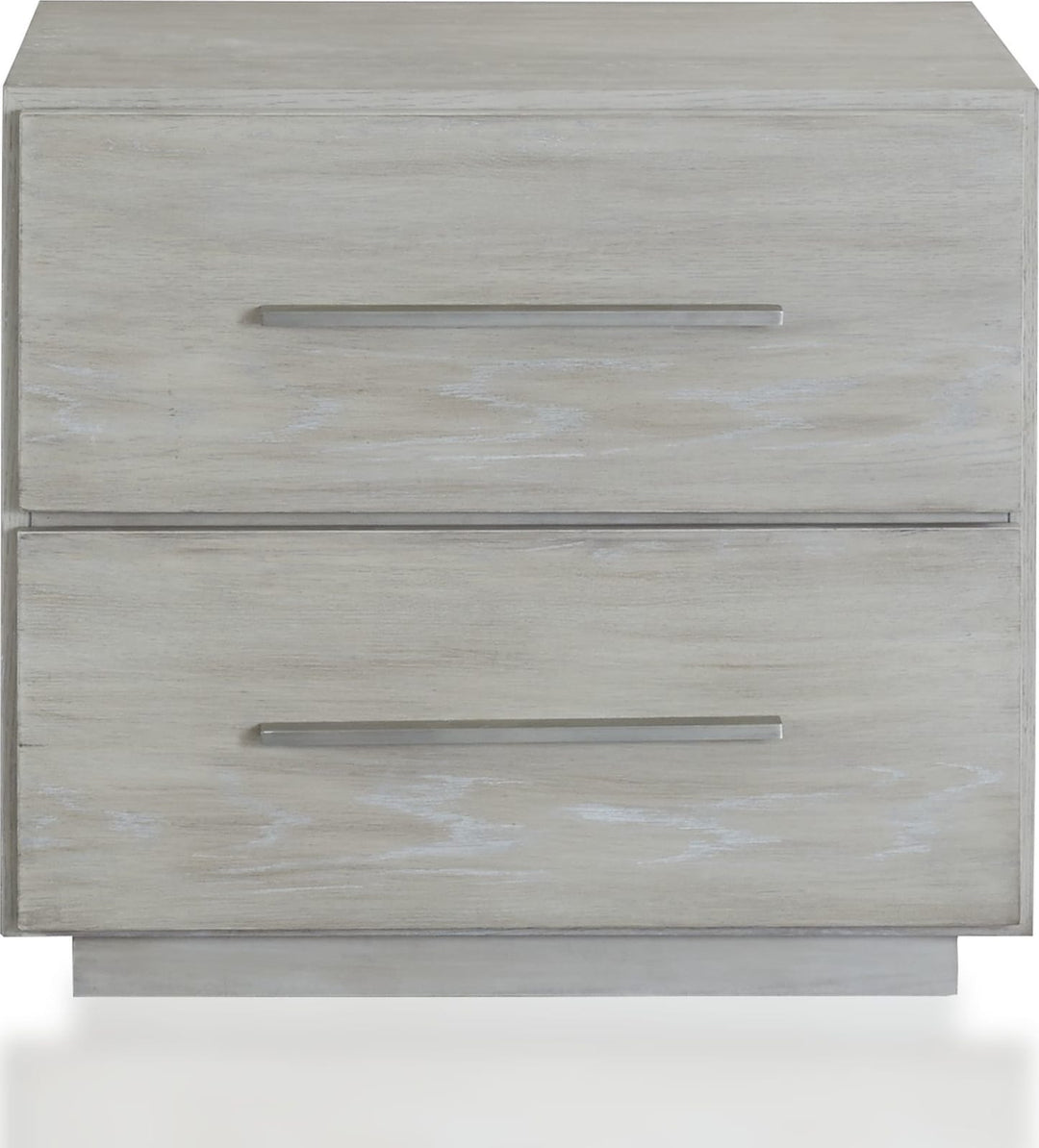 Destination Two Drawer Nightstand in Cotton Grey – view 4