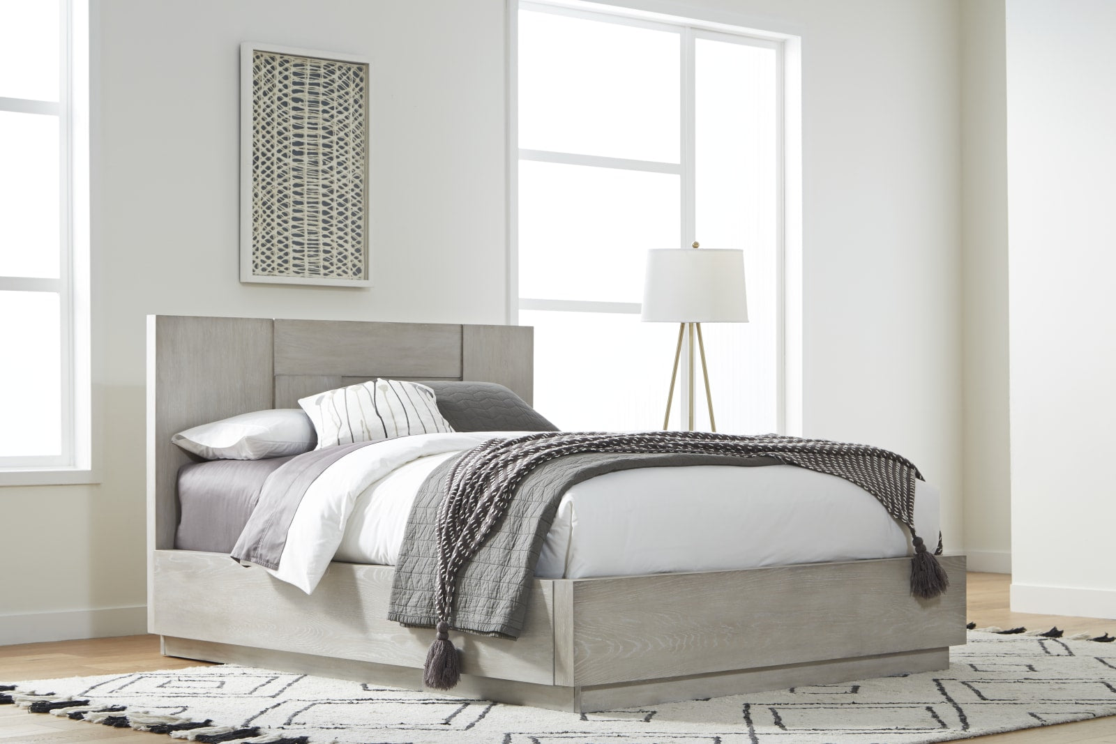 Destination Full-Size Panel Bed in Cotton Grey
