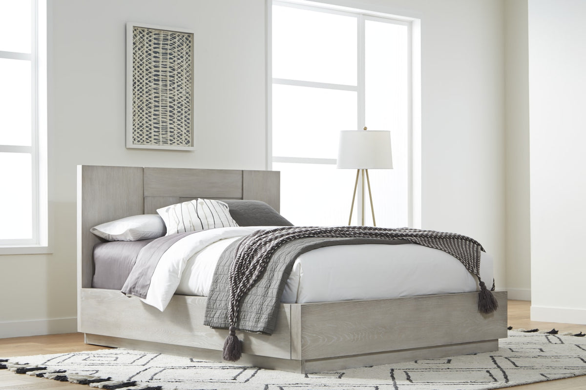 Destination California King-Size Panel Bed in Cotton Grey