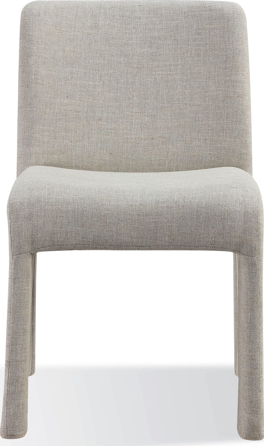 Devon Fully Upholstered Dining Chair in Turtle Dove Linen – view 2