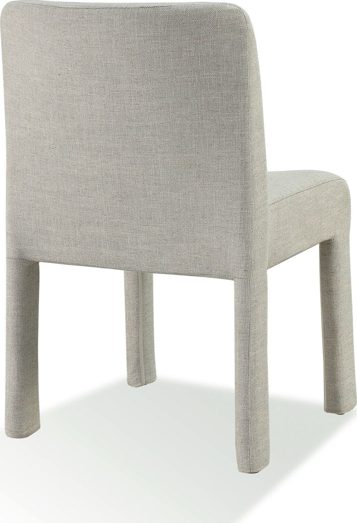 Devon Fully Upholstered Dining Chair in Turtle Dove Linen – view 5