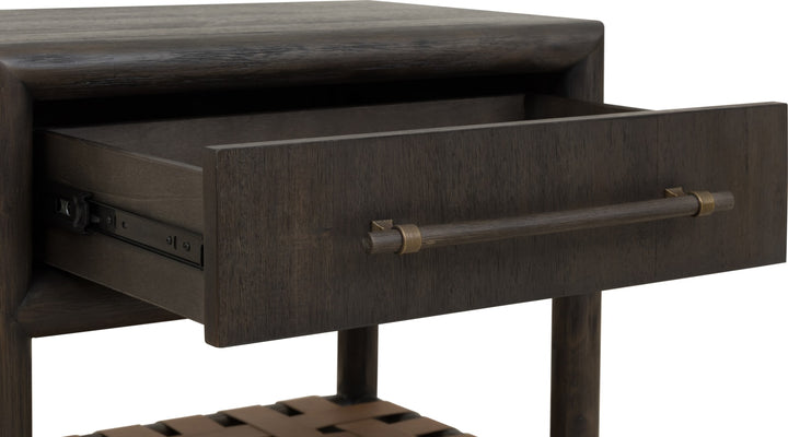 Dorsey One Drawer USB-charging Nightstand in Basalt Grey – view 6