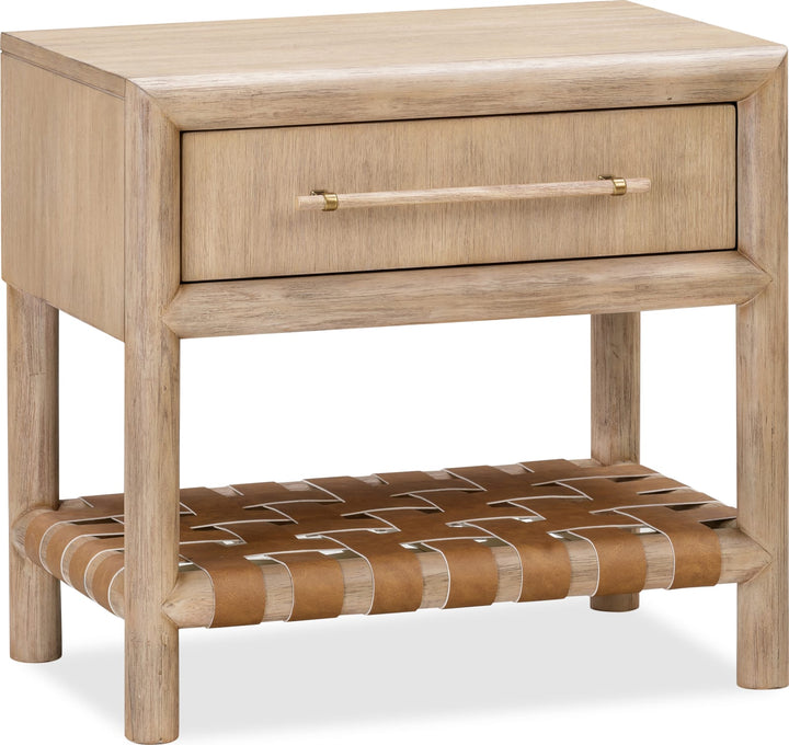 Dorsey One Drawer USB-charging Nightstand in Granola – view 2