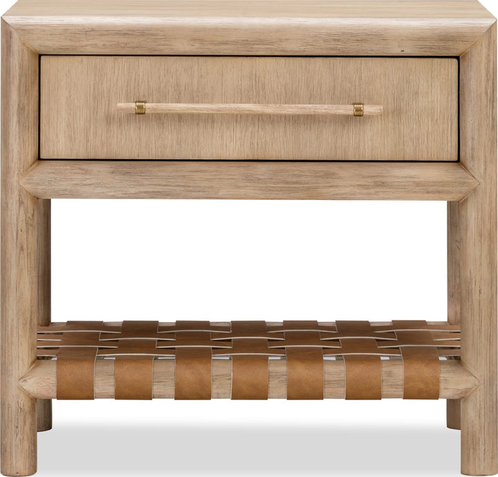 Dorsey One Drawer USB-charging Nightstand in Granola – view 4