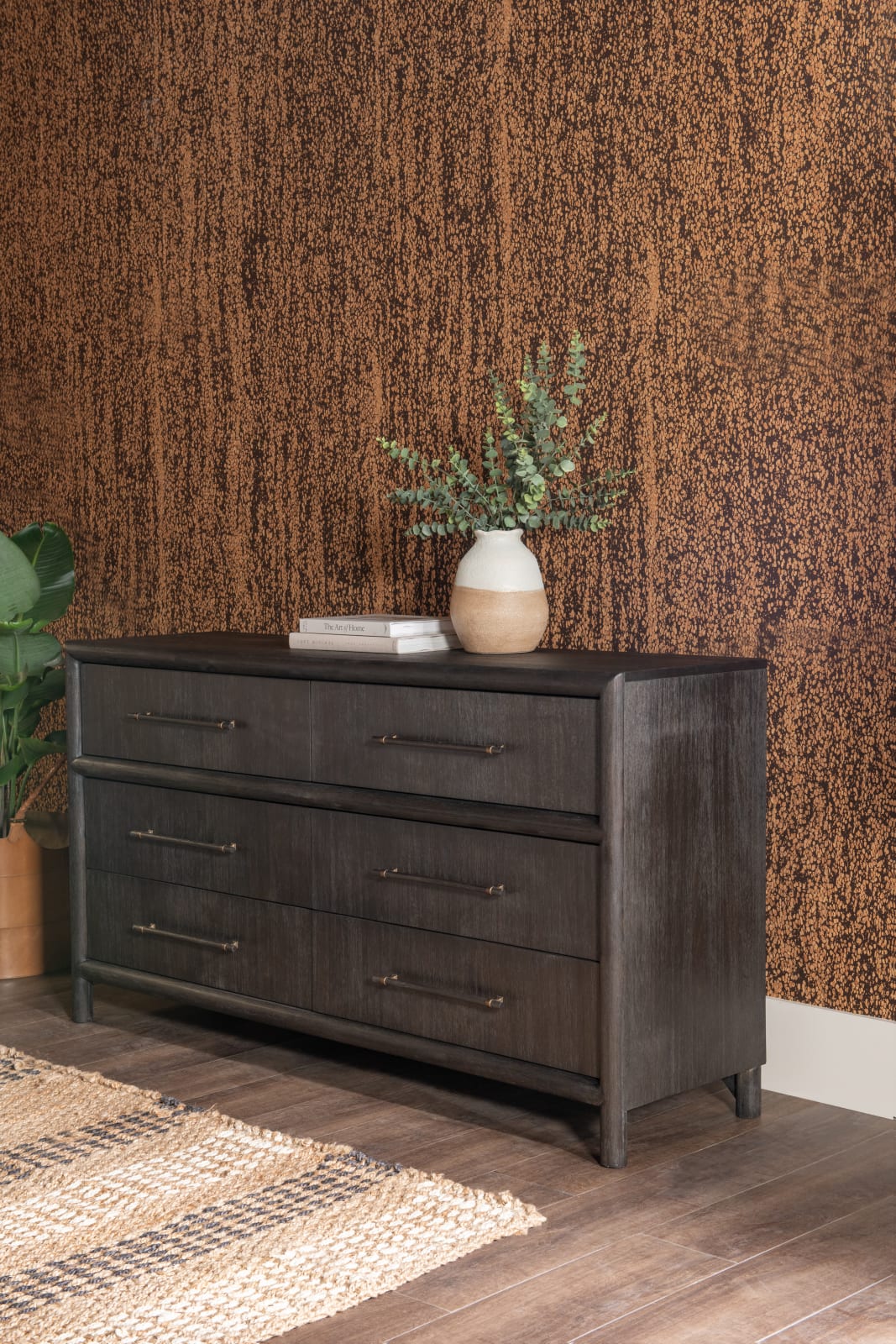 Dorsey Six Drawer Dresser in Basalt Grey