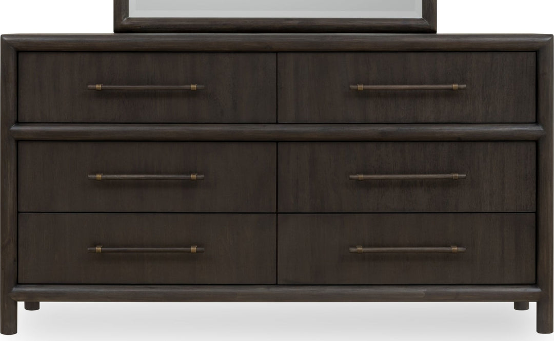 Dorsey Six Drawer Dresser in Basalt Grey – view 4
