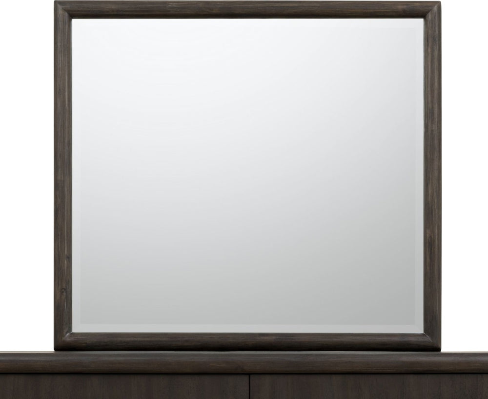 Dorsey Solid Wood and Glass Mirror in Basalt Grey – view 4
